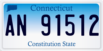 CT license plate AN91512