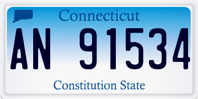 CT license plate AN91534