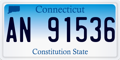CT license plate AN91536