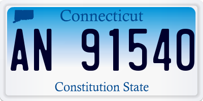 CT license plate AN91540