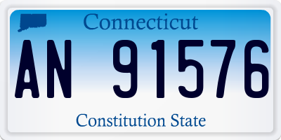 CT license plate AN91576