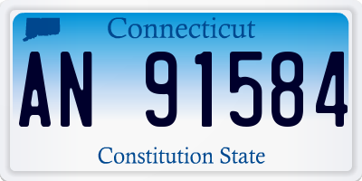 CT license plate AN91584