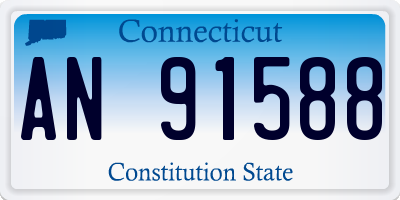 CT license plate AN91588