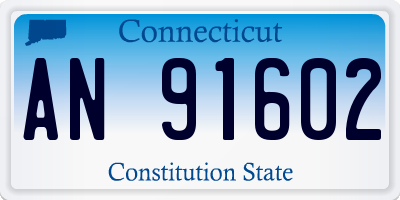 CT license plate AN91602