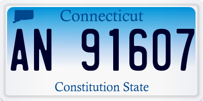 CT license plate AN91607