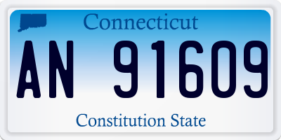 CT license plate AN91609