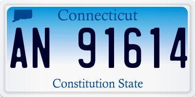 CT license plate AN91614