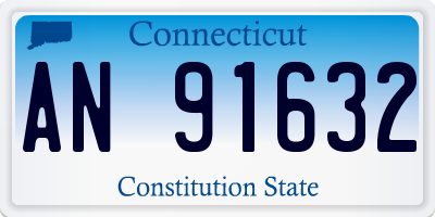 CT license plate AN91632