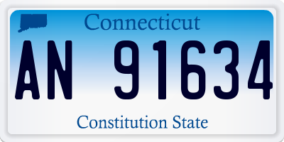 CT license plate AN91634