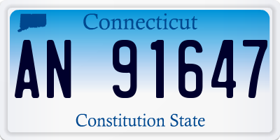 CT license plate AN91647