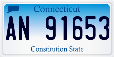 CT license plate AN91653