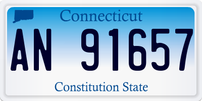 CT license plate AN91657