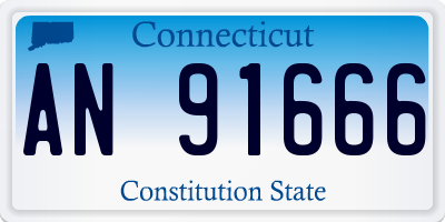 CT license plate AN91666