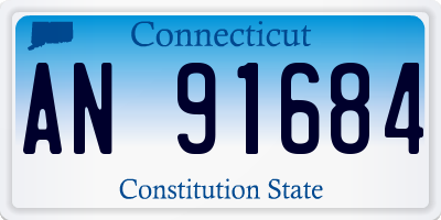 CT license plate AN91684