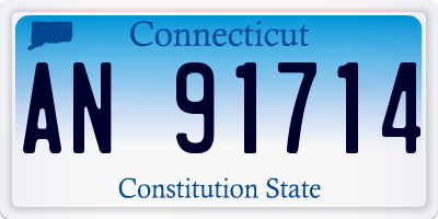 CT license plate AN91714