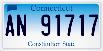CT license plate AN91717