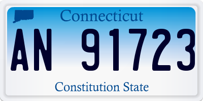CT license plate AN91723