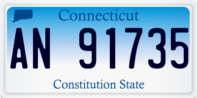 CT license plate AN91735
