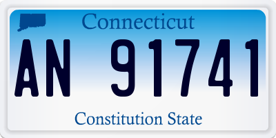 CT license plate AN91741