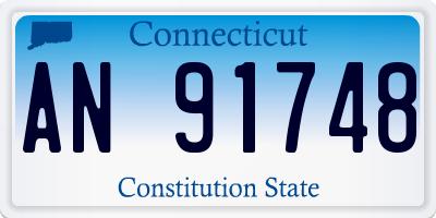 CT license plate AN91748