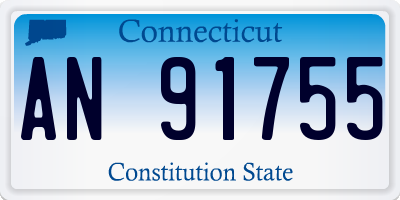 CT license plate AN91755