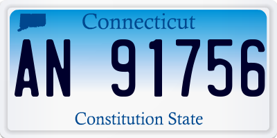 CT license plate AN91756