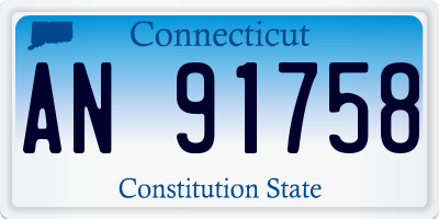 CT license plate AN91758
