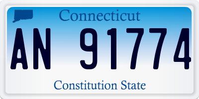 CT license plate AN91774