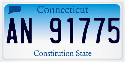 CT license plate AN91775