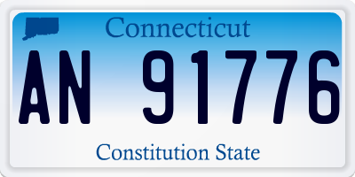 CT license plate AN91776
