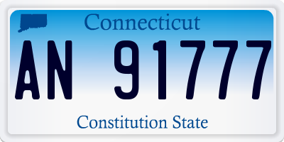 CT license plate AN91777