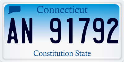 CT license plate AN91792