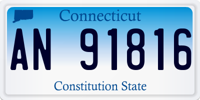 CT license plate AN91816