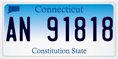 CT license plate AN91818