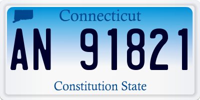 CT license plate AN91821