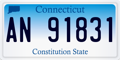 CT license plate AN91831