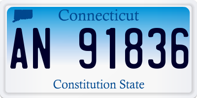 CT license plate AN91836