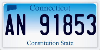 CT license plate AN91853