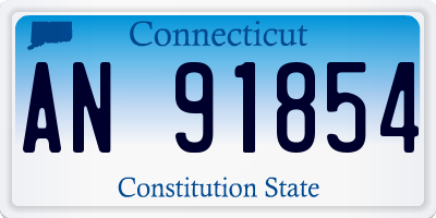 CT license plate AN91854