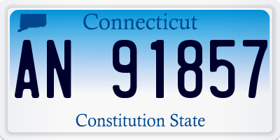 CT license plate AN91857