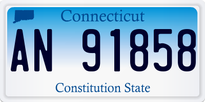 CT license plate AN91858