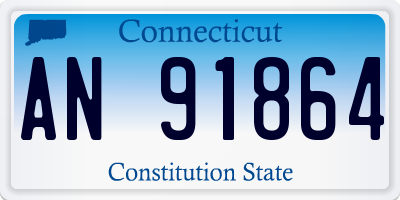 CT license plate AN91864