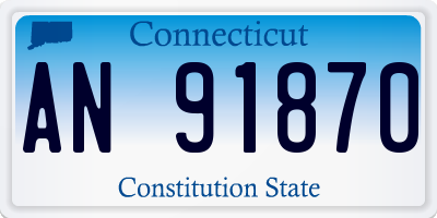CT license plate AN91870
