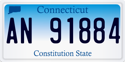 CT license plate AN91884