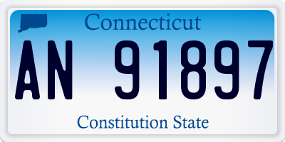 CT license plate AN91897