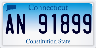 CT license plate AN91899