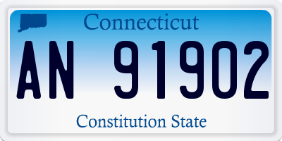 CT license plate AN91902