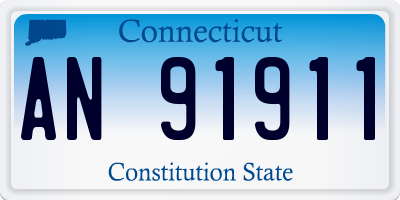 CT license plate AN91911