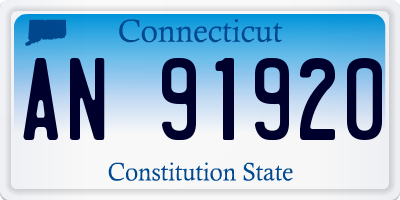 CT license plate AN91920