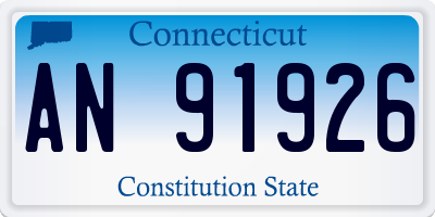 CT license plate AN91926